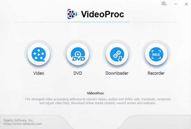 VideoProc software
