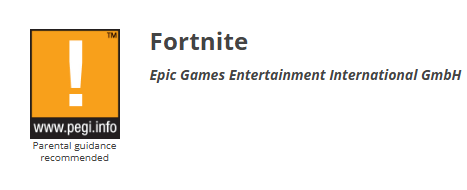 Fortnite Age Rating